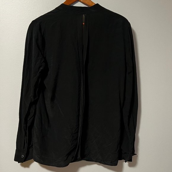 Judith & Charles black silk long sleeve blouse - Picture 3 of 11